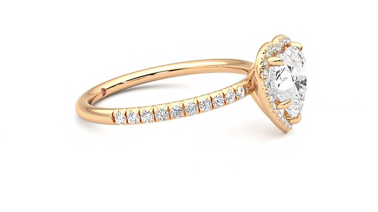 Taylor & Hart Dawn Heart Engagement Ring 360 degree image 8