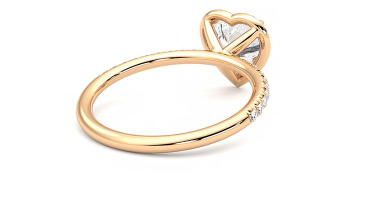 Taylor & Hart Dawn Heart Engagement Ring 360 degree image 13