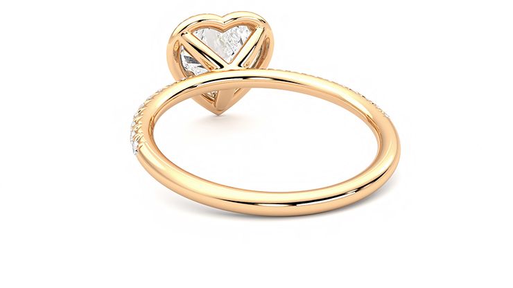Taylor & Hart Dawn Heart Engagement Ring 360 degree image 16