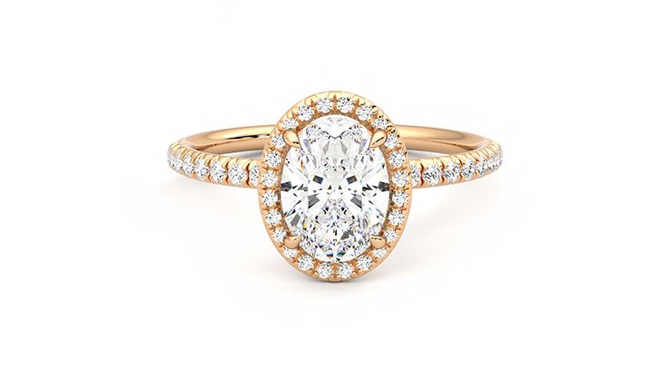 Taylor & Hart Dawn Oval Engagement Ring 360 degree image 0