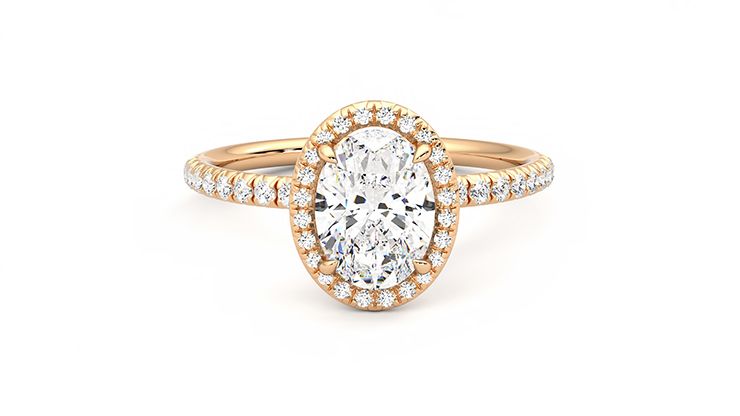Taylor & Hart Dawn Oval Engagement Ring 360 degree image 1