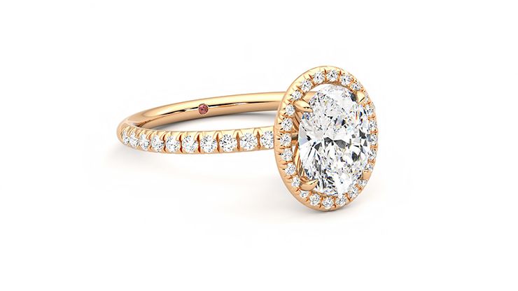 Taylor & Hart Dawn Oval Engagement Ring 360 degree image 5