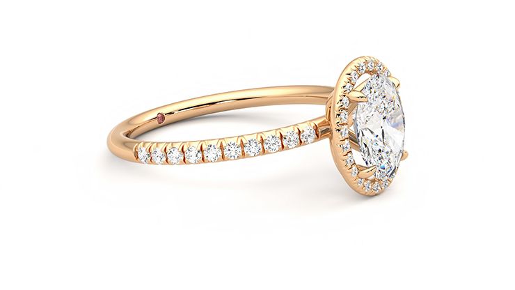 Taylor & Hart Dawn Oval Engagement Ring 360 degree image 7