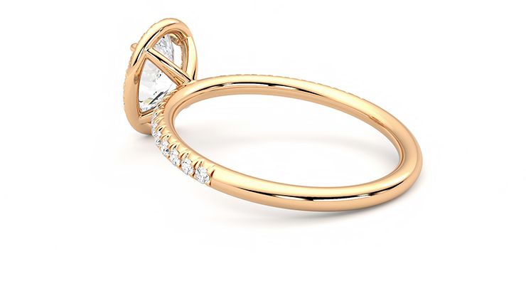 Taylor & Hart Dawn Oval Engagement Ring 360 degree image 18