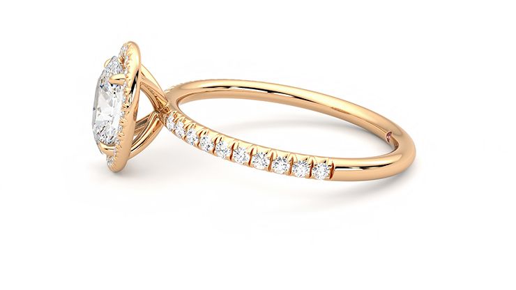 Taylor & Hart Dawn Oval Engagement Ring 360 degree image 21