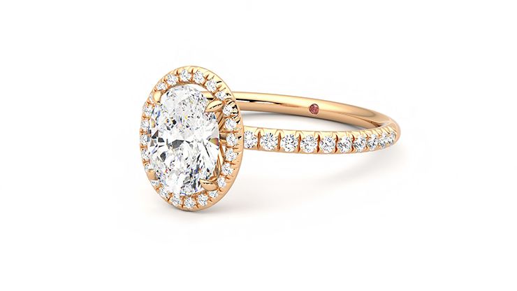 Taylor & Hart Dawn Oval Engagement Ring 360 degree image 25