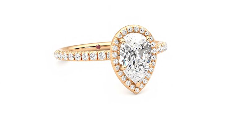 Taylor & Hart Dawn Pear Engagement Ring 360 degree image 3