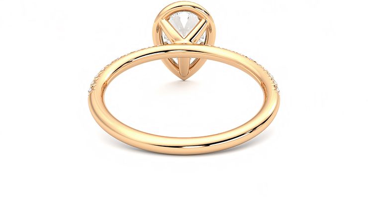 Taylor & Hart Dawn Pear Engagement Ring 360 degree image 14
