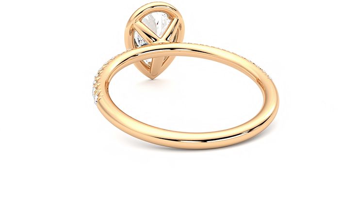Taylor & Hart Dawn Pear Engagement Ring 360 degree image 15