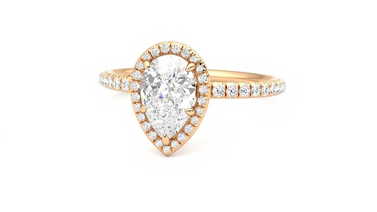 Taylor & Hart Dawn Pear Engagement Ring 360 degree image 26