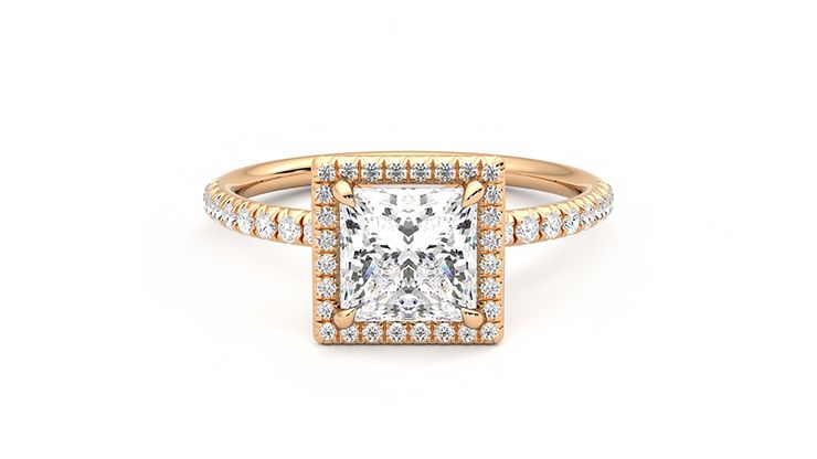 Taylor & Hart Dawn Princess Engagement Ring 360 degree image 0