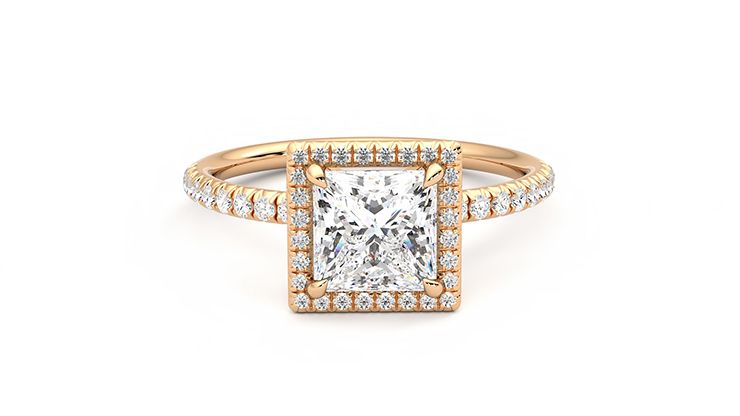 Taylor & Hart Dawn Princess Engagement Ring 360 degree image 1