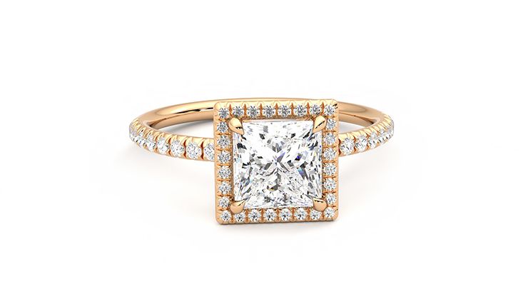 Taylor & Hart Dawn Princess Engagement Ring 360 degree image 2