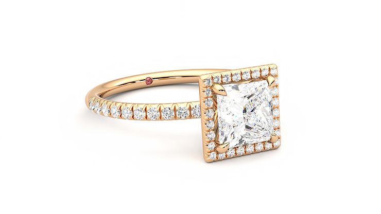 Taylor & Hart Dawn Princess Engagement Ring 360 degree image 5