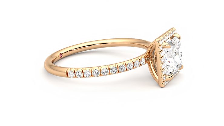 Taylor & Hart Dawn Princess Engagement Ring 360 degree image 8