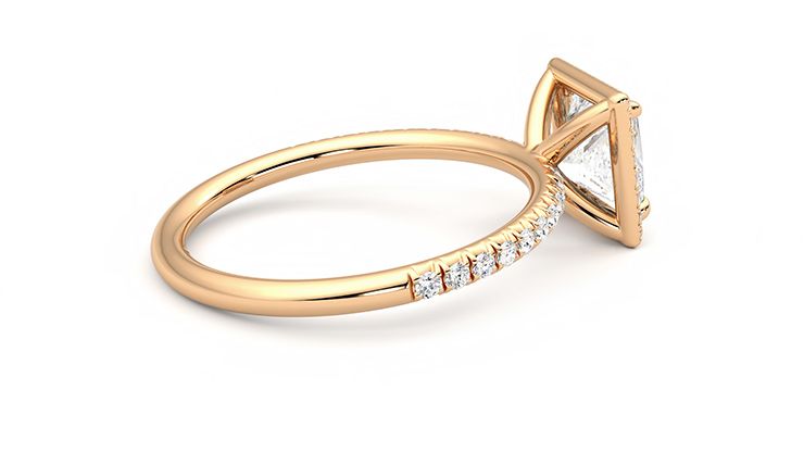 Taylor & Hart Dawn Princess Engagement Ring 360 degree image 11