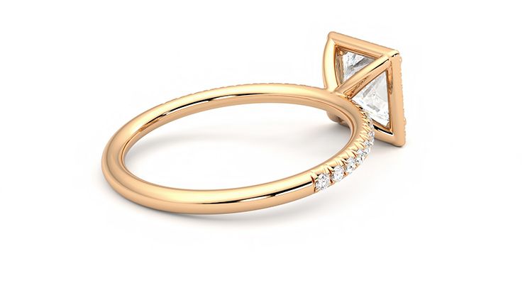 Taylor & Hart Dawn Princess Engagement Ring 360 degree image 12