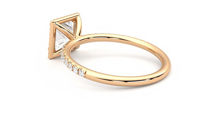 Taylor & Hart Dawn Princess Engagement Ring 360 degree image 18