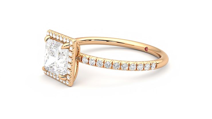 Taylor & Hart Dawn Princess Engagement Ring 360 degree image 23