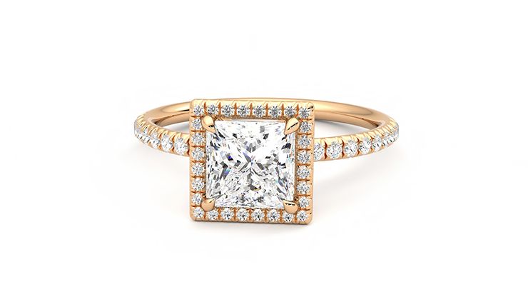 Taylor & Hart Dawn Princess Engagement Ring 360 degree image 28