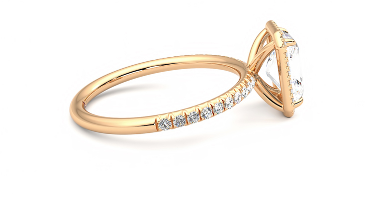 Taylor & Hart Dawn Radiant Engagement Ring 360 degree image 10
