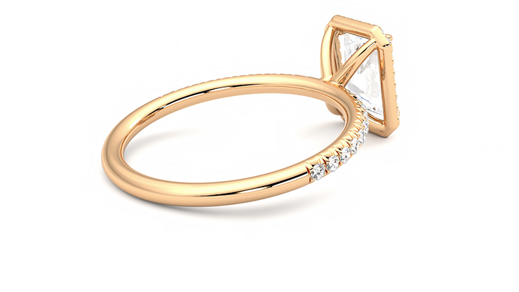 Taylor & Hart Dawn Radiant Engagement Ring 360 degree image 12