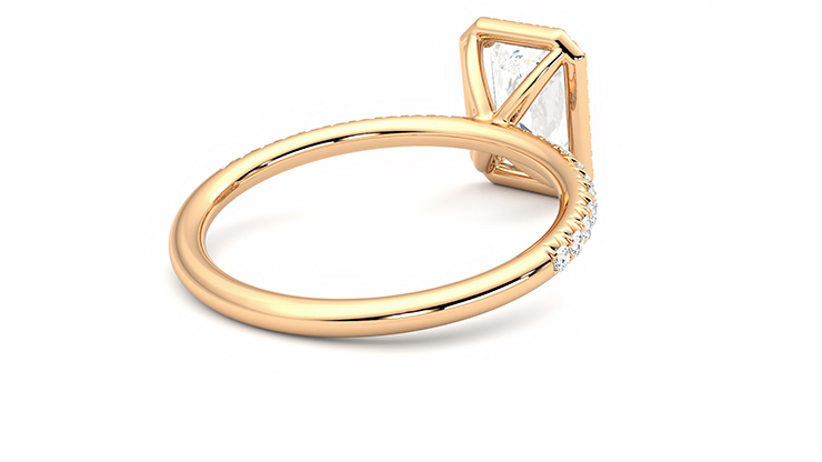 Taylor & Hart Dawn Radiant Engagement Ring 360 degree image 13
