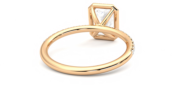Taylor & Hart Dawn Radiant Engagement Ring 360 degree image 14