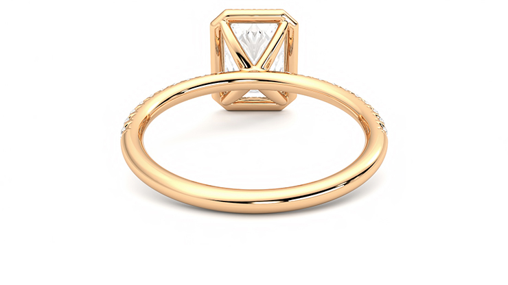 Taylor & Hart Dawn Radiant Engagement Ring 360 degree image 15