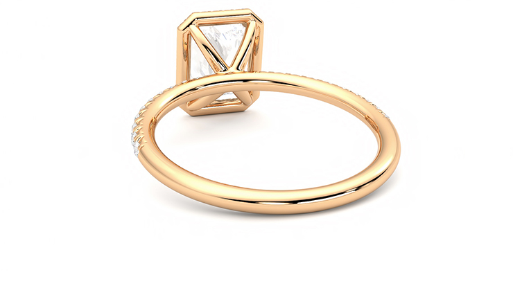 Taylor & Hart Dawn Radiant Engagement Ring 360 degree image 16