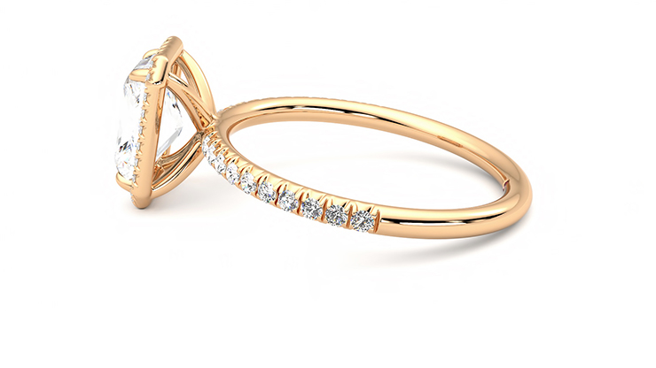 Taylor & Hart Dawn Radiant Engagement Ring 360 degree image 20