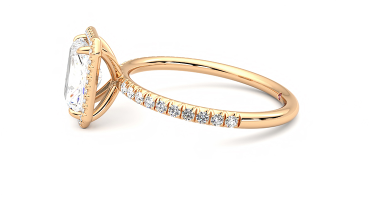 Taylor & Hart Dawn Radiant Engagement Ring 360 degree image 21