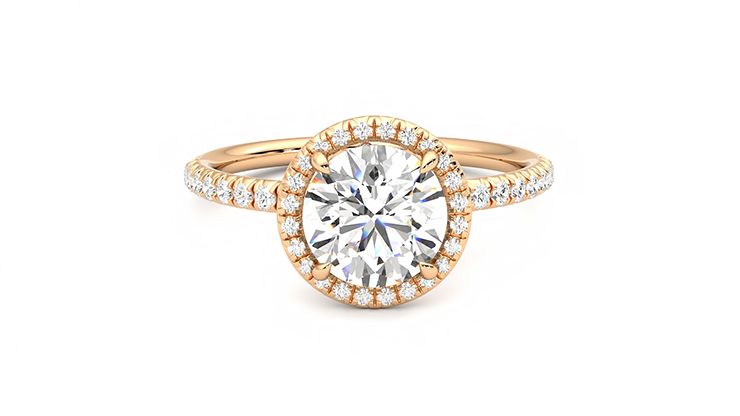 Taylor & Hart Dawn Round Engagement Ring 360 degree image 1
