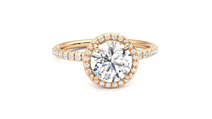 Taylor & Hart Dawn Round Engagement Ring 360 degree image 2