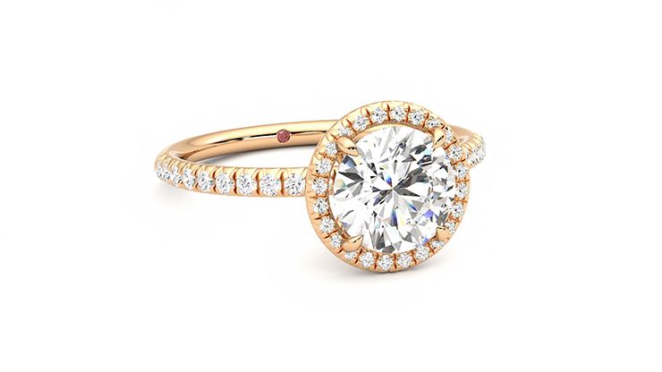 Taylor & Hart Dawn Round Engagement Ring 360 degree image 4