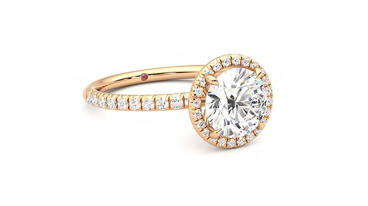 Taylor & Hart Dawn Round Engagement Ring 360 degree image 5