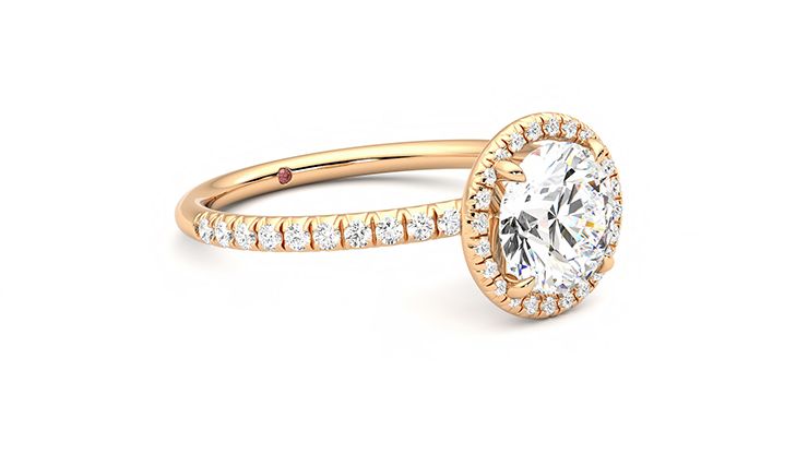 Taylor & Hart Dawn Round Engagement Ring 360 degree image 6