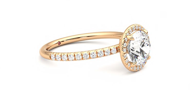 Taylor & Hart Dawn Round Engagement Ring 360 degree image 7