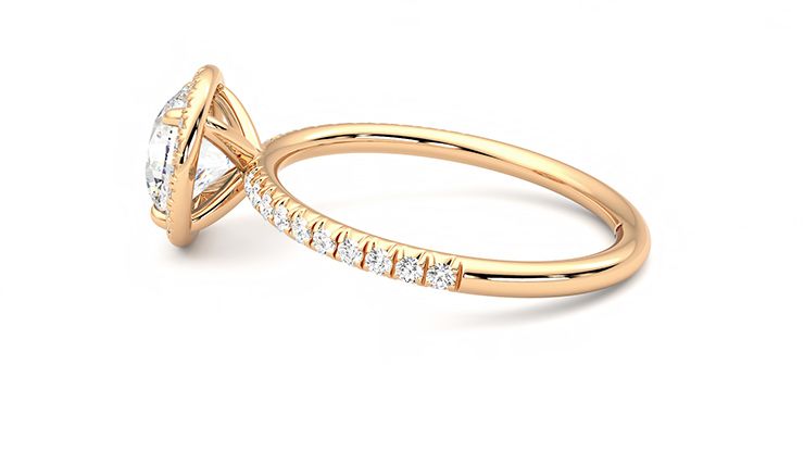 Taylor & Hart Dawn Round Engagement Ring 360 degree image 20