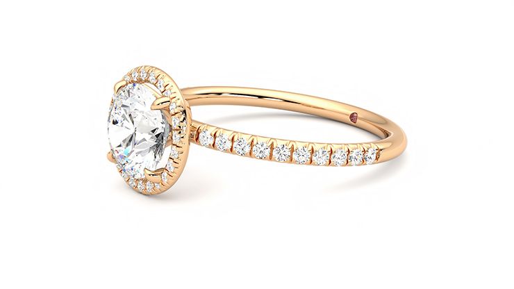 Taylor & Hart Dawn Round Engagement Ring 360 degree image 23