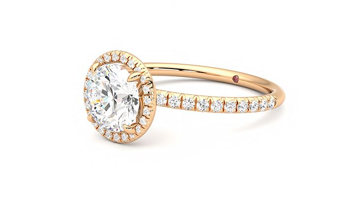 Taylor & Hart Dawn Round Engagement Ring 360 degree image 24