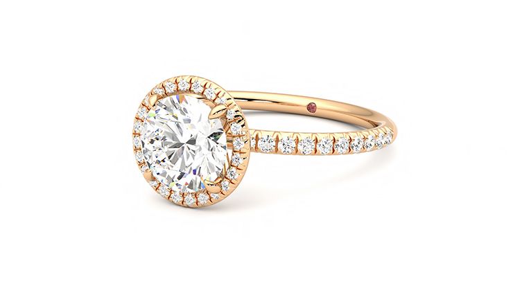 Taylor & Hart Dawn Round Engagement Ring 360 degree image 25