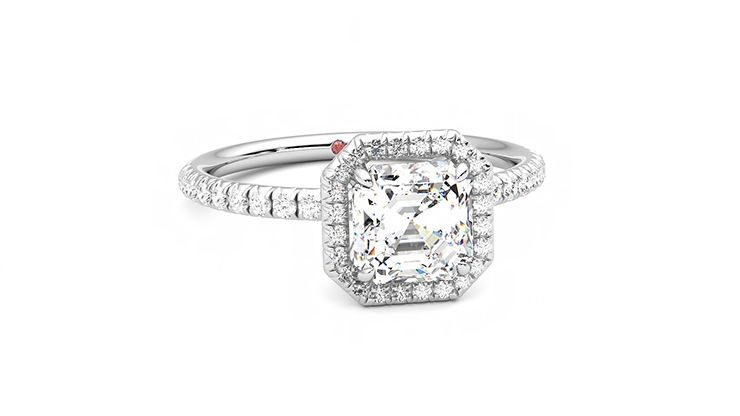 Taylor & Hart Dawn Asscher Engagement Ring 360 degree image 3