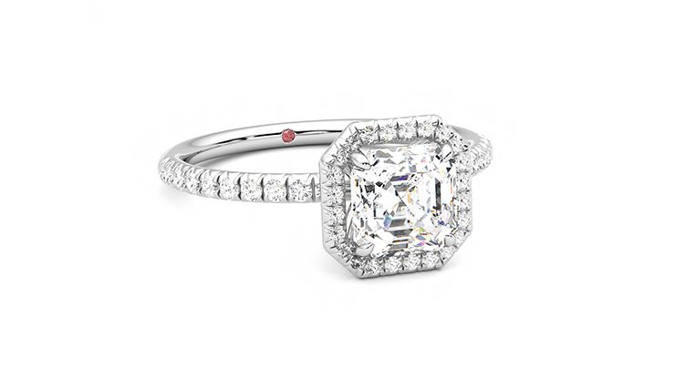 Taylor & Hart Dawn Asscher Engagement Ring 360 degree image 4