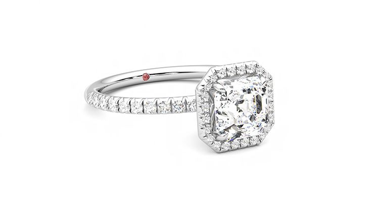Taylor & Hart Dawn Asscher Engagement Ring 360 degree image 5