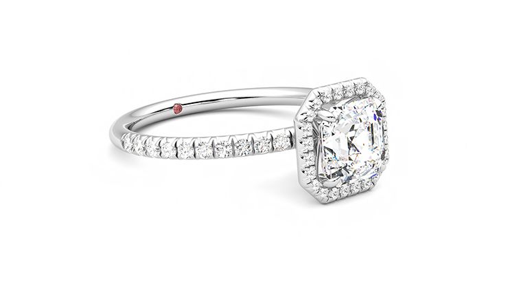 Taylor & Hart Dawn Asscher Engagement Ring 360 degree image 6