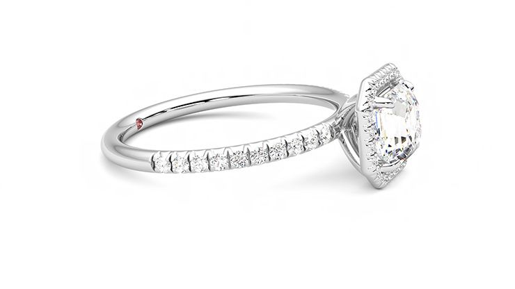 Taylor & Hart Dawn Asscher Engagement Ring 360 degree image 8