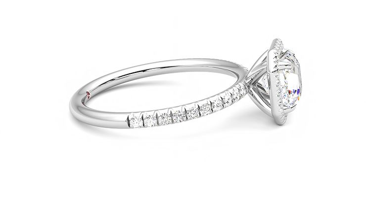 Taylor & Hart Dawn Asscher Engagement Ring 360 degree image 9