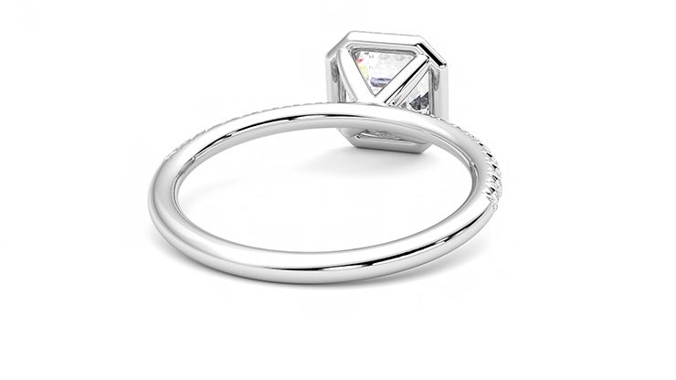 Taylor & Hart Dawn Asscher Engagement Ring 360 degree image 14