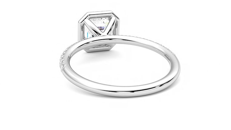 Taylor & Hart Dawn Asscher Engagement Ring 360 degree image 16